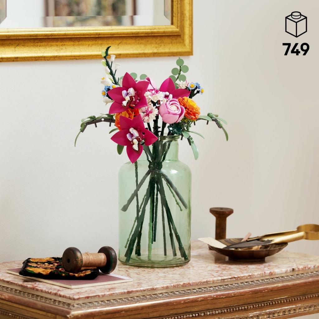 LEGO LEGO® Botanicals Pembe Çiçek Buketi 10342 - Yetişkinler için Dekoratif Çiçek Yapım Seti (749 Parça)