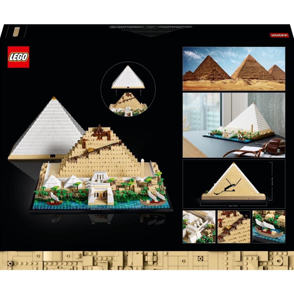 LEGO® Architecture Mimari Simgeler Koleksiyonu: Keops Piramidi 21058 - Yetişkinler Için Koleksiyonluk Model Yapım Seti (1476 Parça)