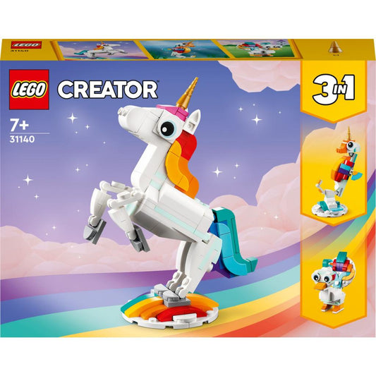 LEGO Creator Sihirli Tek Boynuzlu At 31140 - 7 Yaş ve Üzeri Çocuklar İçin Tek Boynuzlu At, Denizatı ve Tavus Kuşu İçeren Yaratıcı Oyuncak Yapım Seti (145 Parça)