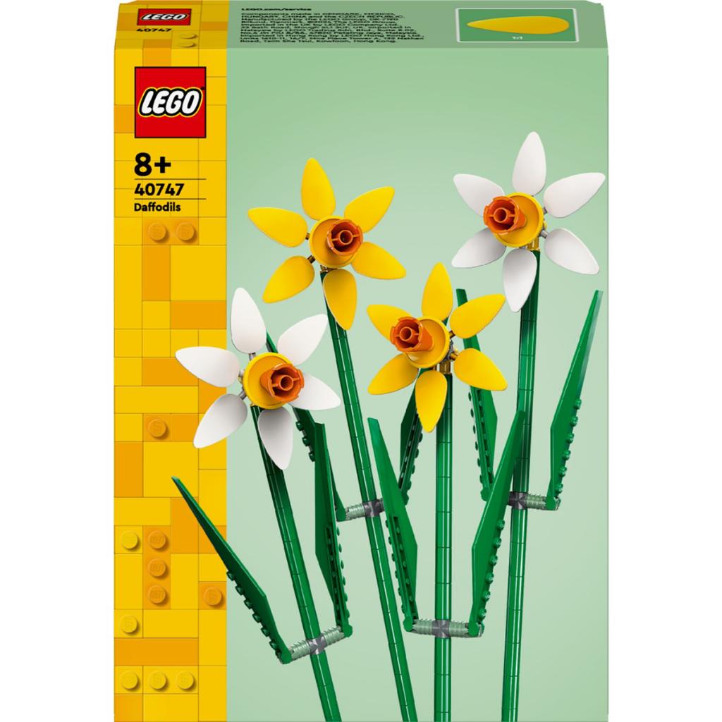 LEGO® Iconic Nergis 40747- Dekoratif, Koleksiyonluk ve Sergilenebilir Çiçek Modeli Yapım Seti (216 Parça)