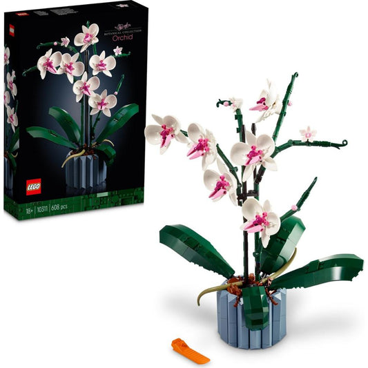 LEGO® Icons Orkide 10311 - Yetişkinler İçin Dekoratif, Koleksiyonluk ve Sergilenebilir Çiçek Modeli Yapım Seti (608 Parça)